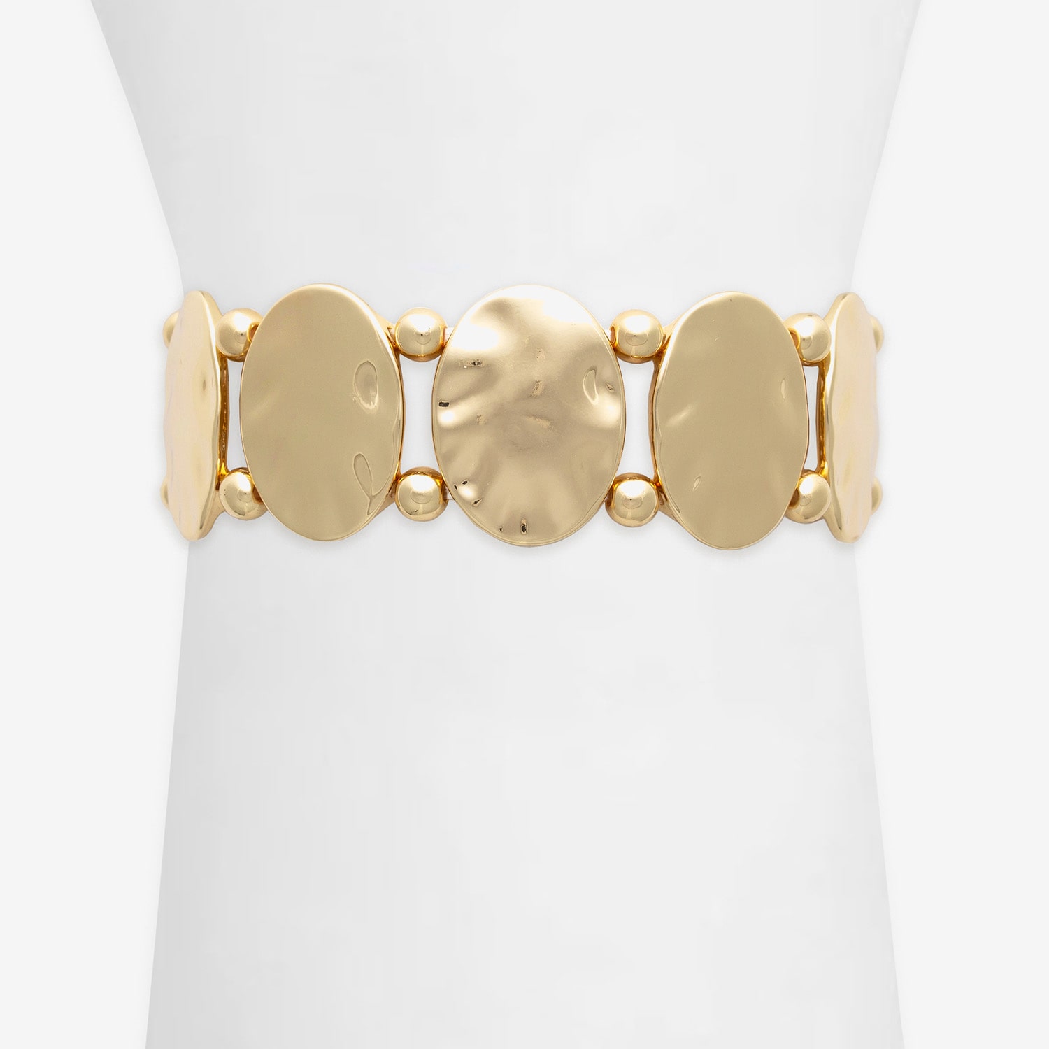 Bold Elements Gold Tone Womens Stretch Bracelet