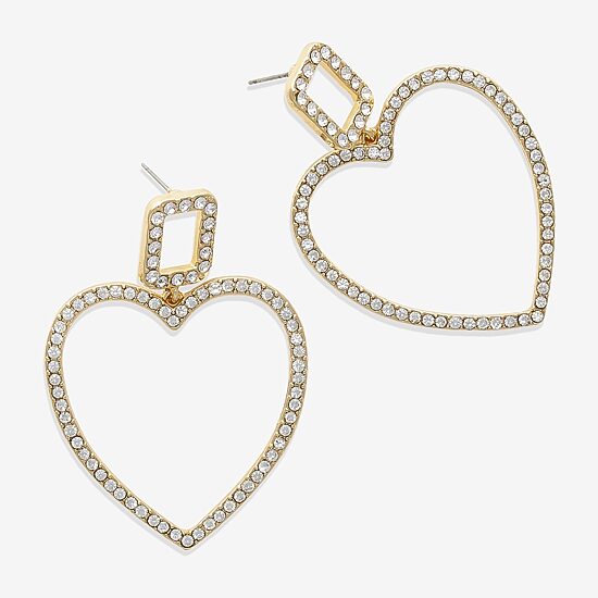 Mixit Womens Heart Hypoallergenic Drop Earrings