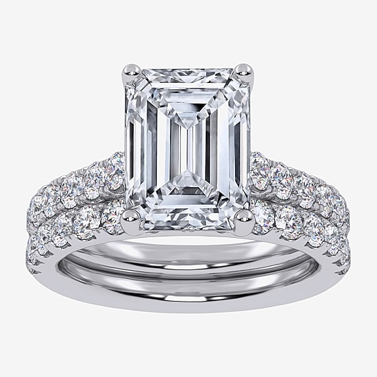 Signature By Modern Bride (G-H / Si1-Si2) Womens 4 CT. T.W. Lab Grown White Diamond 14K Gold Bridal Set