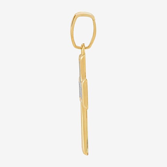 Womens 14K Gold Cross Pendant