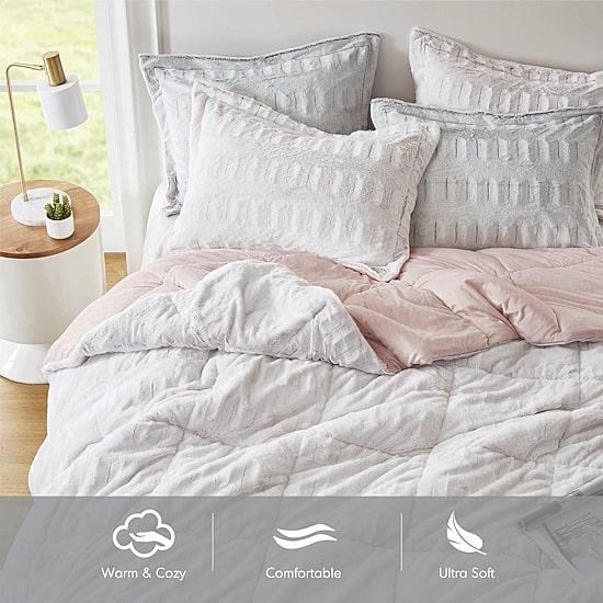 Madison Park Margot Faux Fur Lightweight Comforter Set