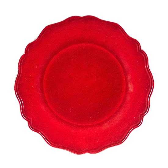 Certified International 4-pc. Red Crackle Melamine Dinner Plate