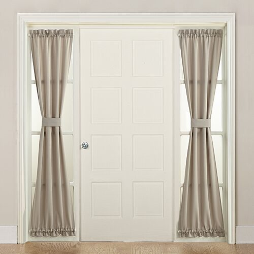 Sun Zero Emory Light-Filtering Rod Pocket Single Sidelight Curtain, One Size, Brown