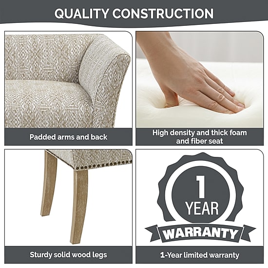 Madison Park Antonio Upholstered Bench