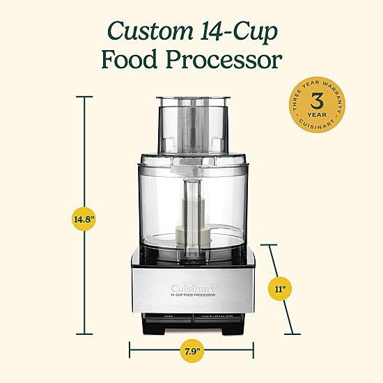 Cuisinart® DFP-14BCNY Custom 14™ 14-Cup Food Processor Brushed Metal Series