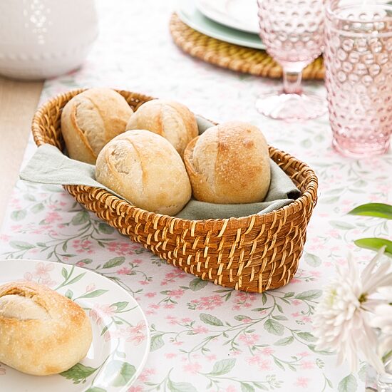 Martha Stewart Rattan Oval Bread Basket