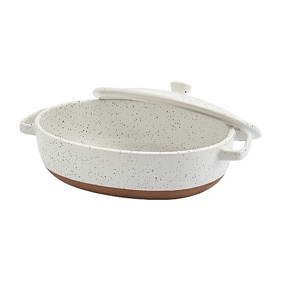 Denmark Speckled Stoneware 3.2-qt. Oval Casserole with Lid