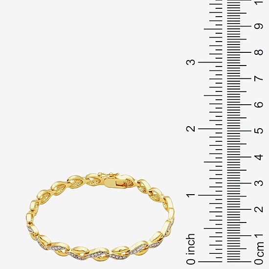 Sparkle Allure Womens Natural White Diamond Accent 7.25 Inch Tennis Bracelet