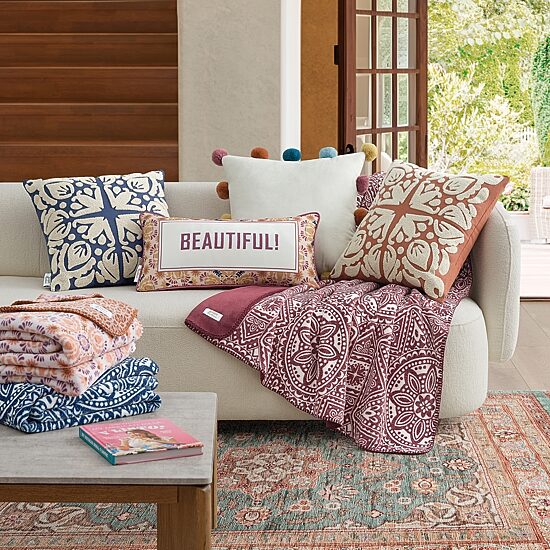 Jenny Martinez Caitlyn 20x20 Square Throw Pillow