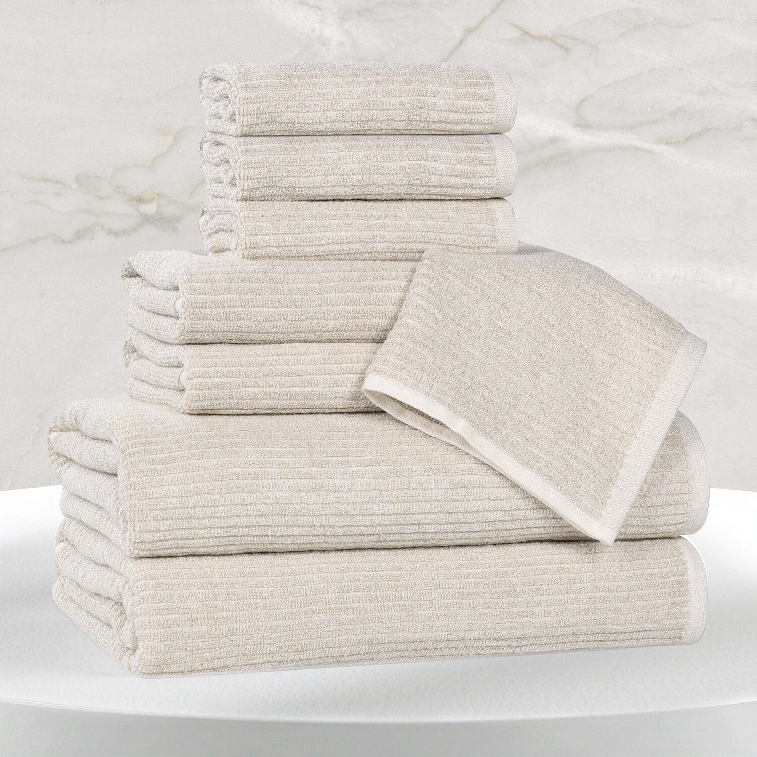 SUPERIOR® Destin Collection 8-pc. Quick Dry Solid Bath Towel Set