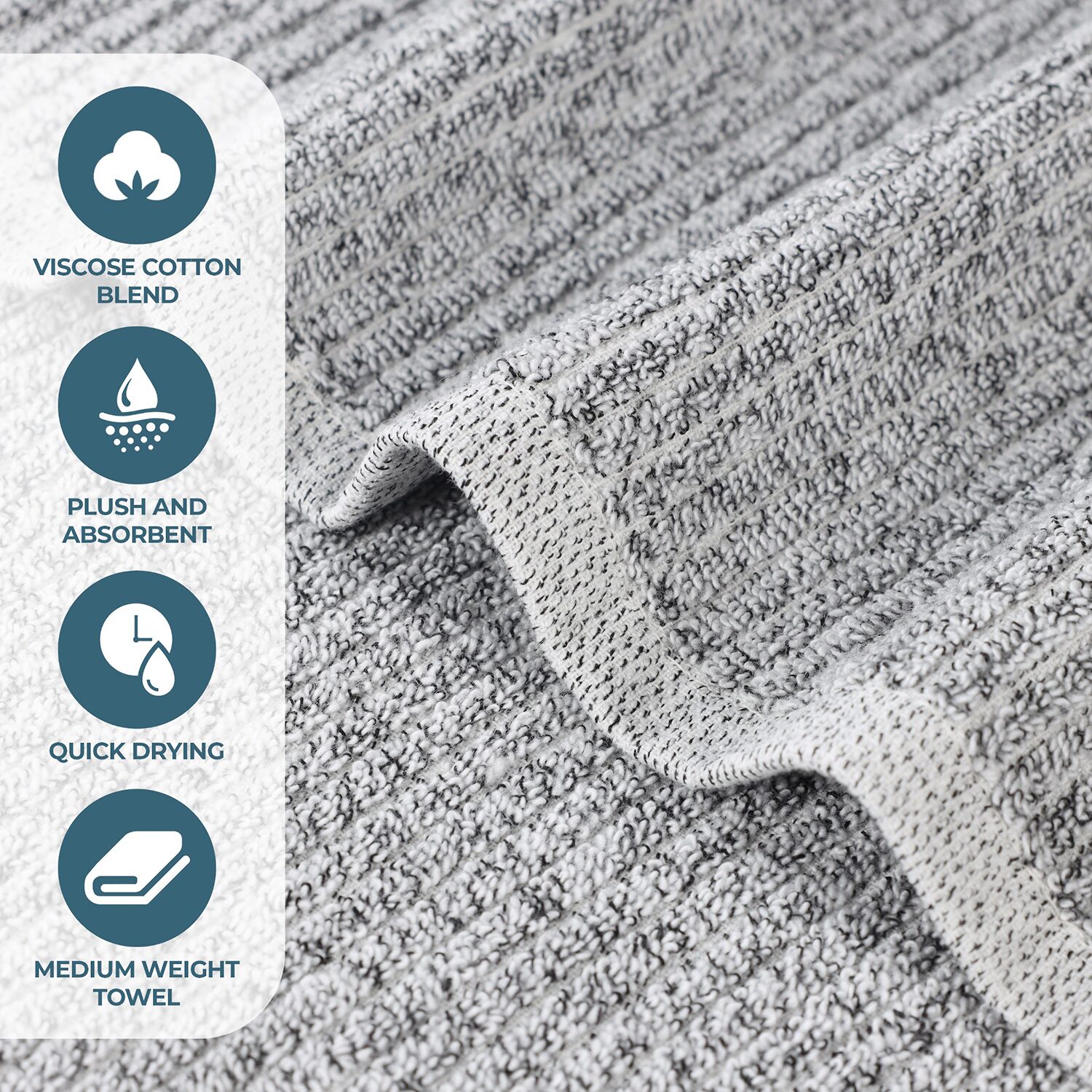 SUPERIOR® Destin Collection 8-pc. Quick Dry Solid Bath Towel Set