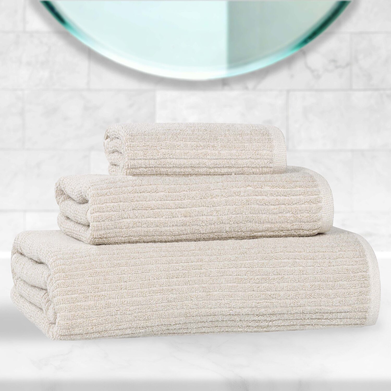 SUPERIOR® Destin Collection 3-pc. Quick Dry Solid Bath Towel Set