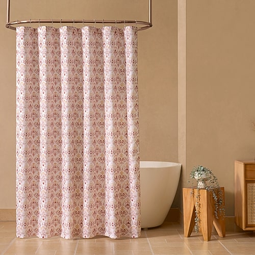 Jenny Martinez Shower Curtain In Orange