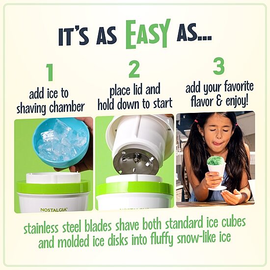 Nostalgia ESHVICE2HSI Electric Shave Ice & Snow Cone Maker