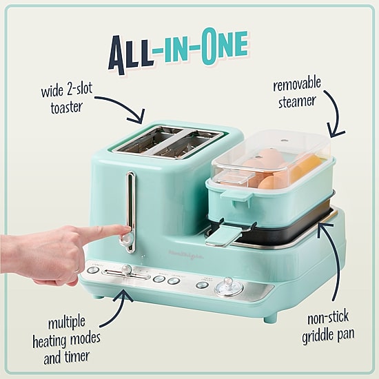 Nostalgia CLBS3AQ Retro 3-in-1 Breakfast Station