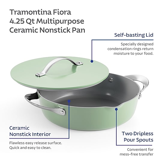 Tramontina Fiora Ceramic 4.25-qt. Saute Pan
