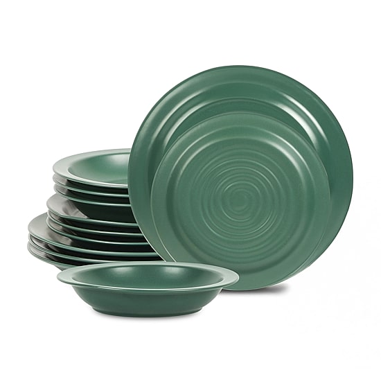 Stone + Lain Orbit 12-pc. Stoneware Dinnerware Set