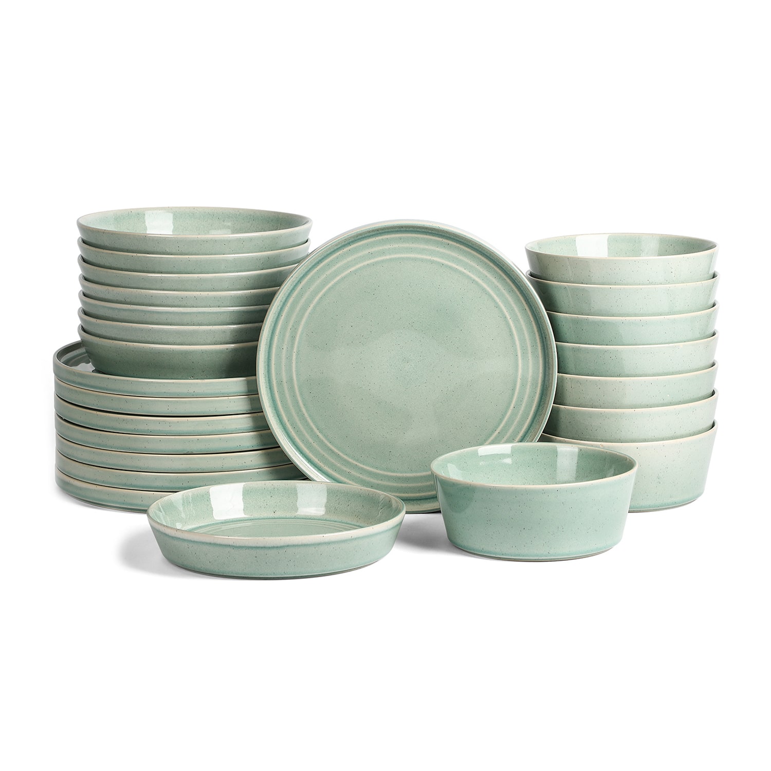 Stone + Lain Claire 24-pc. Stoneware Dinnerware Set