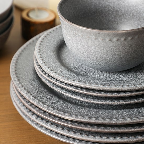 Stone + Lain Comet 12-pc. Stoneware Dinnerware Set