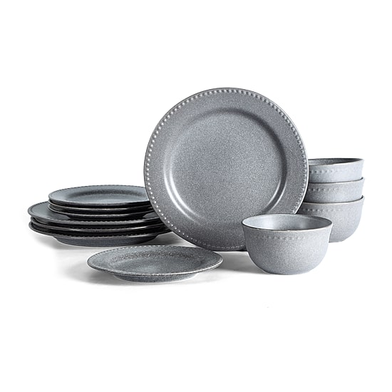 Stone + Lain Comet 12-pc. Stoneware Dinnerware Set