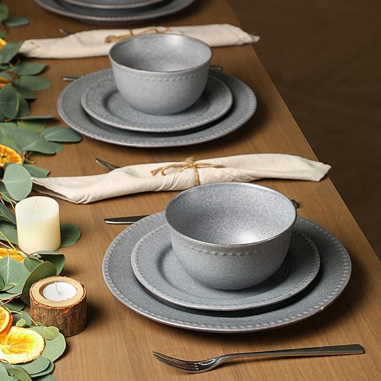 Stone + Lain Comet 12-pc. Stoneware Dinnerware Set
