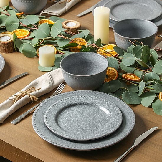 Stone + Lain Comet 12-pc. Stoneware Dinnerware Set