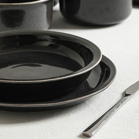 Stone + Lain Slate 12-pc. Stoneware Dinnerware Set