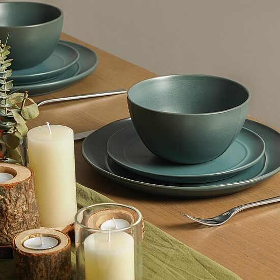 Stone + Lain Infinity 8-pc. Stoneware Dinnerware Set