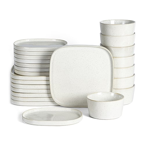 Stone Lain Cairo 24-pc. Stoneware Dinnerware Set In White