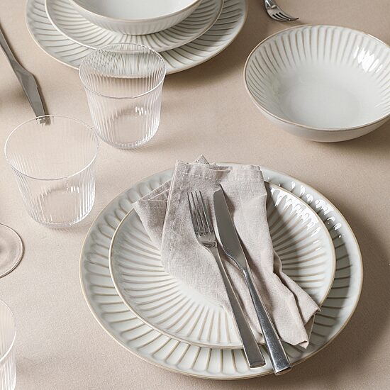 Stone + Lain Linea 4-pc. Stoneware Dinnerware Set