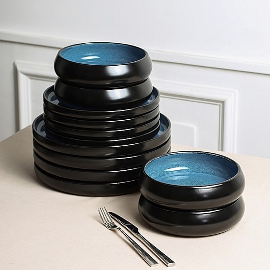 Stone + Lain Lagoon 24-pc. Stoneware Dinnerware Set