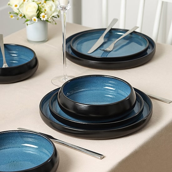 Stone + Lain Lagoon 24-pc. Stoneware Dinnerware Set