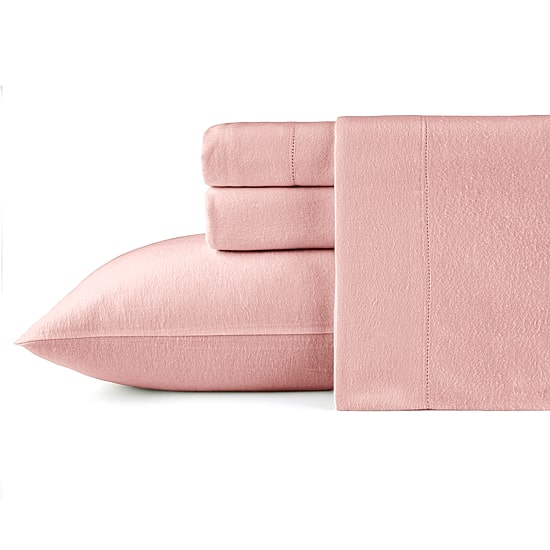 Pointehaven Cotton Brushed 180 Gsm Solid Flannel Sheet Set