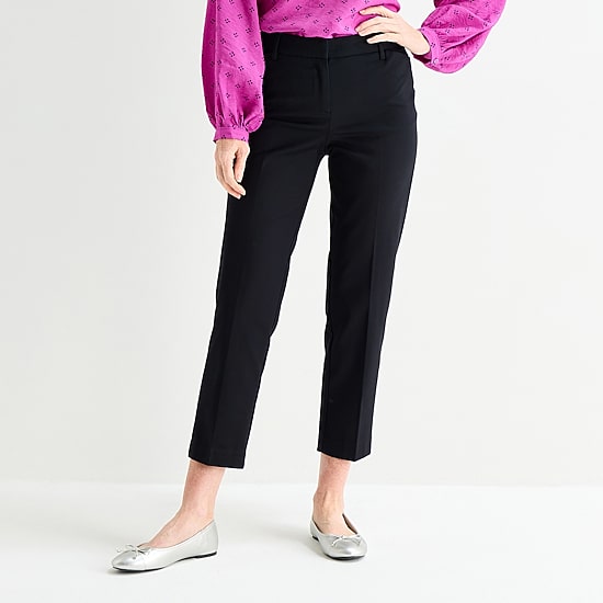 Liz Claiborne Emma Womens Straight Mid Rise Ankle Pant