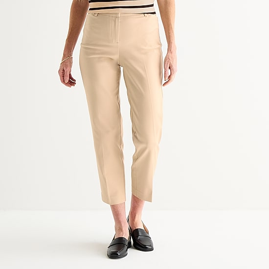 Liz Claiborne Emma Womens Straight Mid Rise Ankle Pant