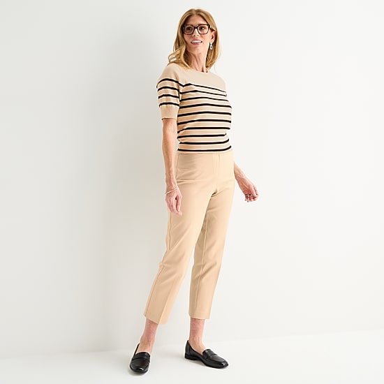 Liz Claiborne Emma Womens Straight Mid Rise Ankle Pant
