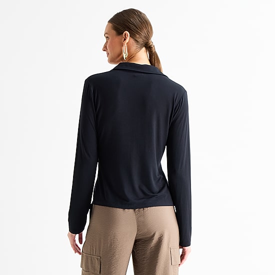 Worthington Womens Fitted Long Sleeve Regular Fit Button-Down Shirt