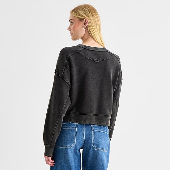A.N.A Womens Crew Neck Long Sleeve Sweatshirt