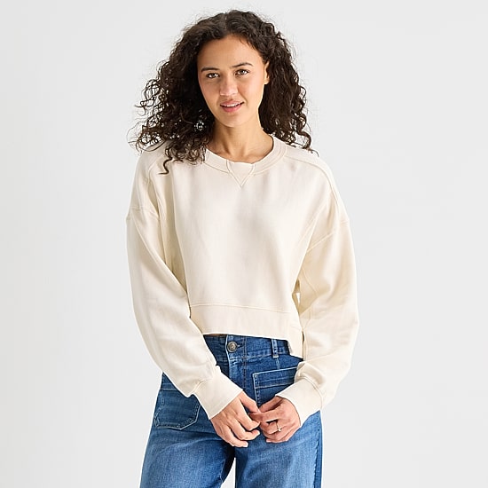 A.N.A Womens Crew Neck Long Sleeve Sweatshirt