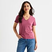 a.n.a Womens V Neck Short Sleeve T-Shirt