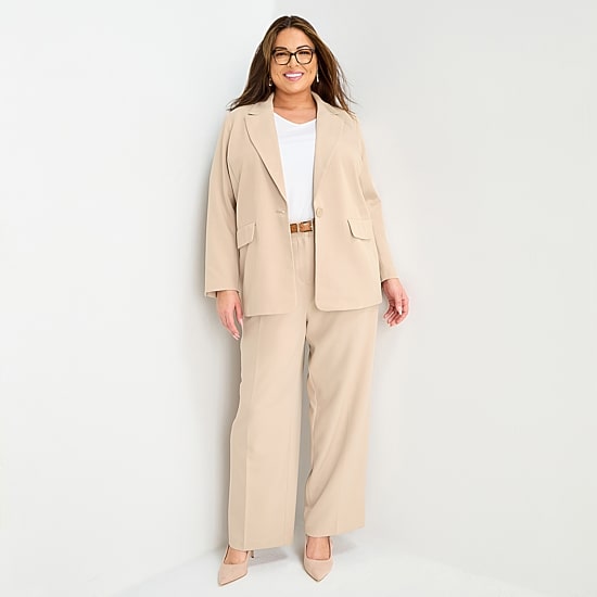 Liz Claiborne Womens Plus Classic Fit Blazer