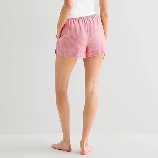 Arizona Body Womens Juniors Flannel Pajama Shorts