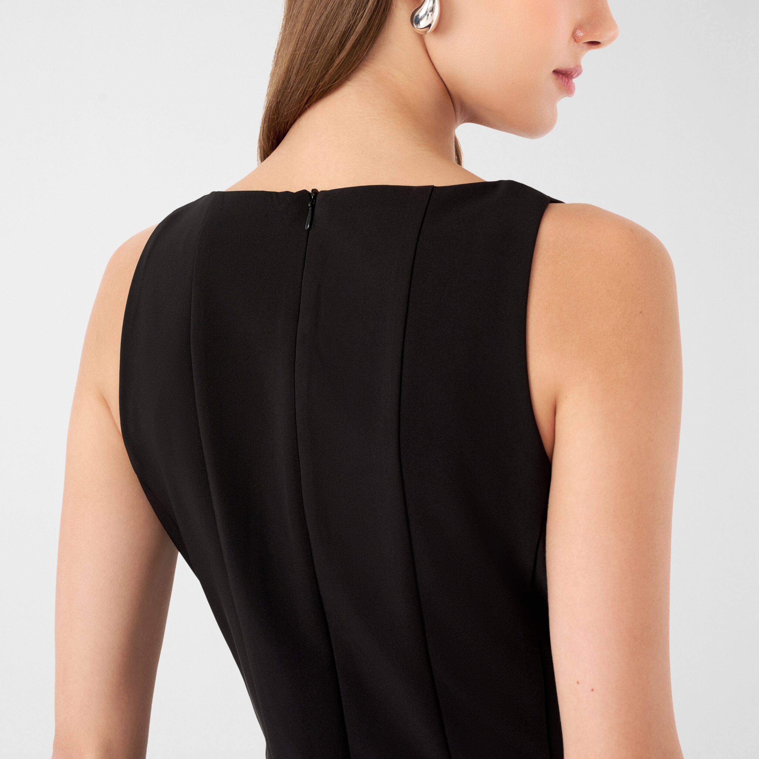 RM Rebecca Minkoff Womens Boat Neck Sleeveless Fit + Flare Dress
