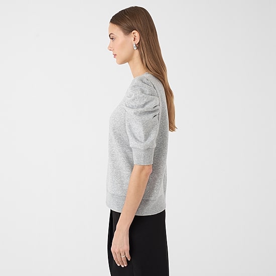 RM Rebecca Minkoff Womens Crew Neck Elbow Sleeve Sweatshirt