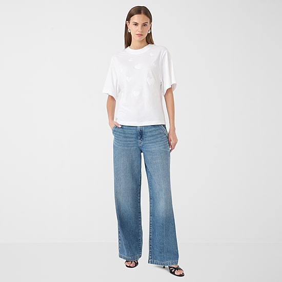 RM Rebecca Minkoff Womens Crew Neck Short Sleeve T-Shirt