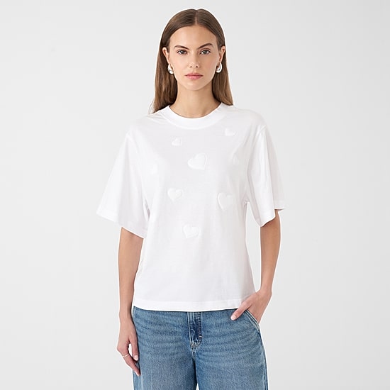 RM Rebecca Minkoff Womens Crew Neck Short Sleeve T-Shirt