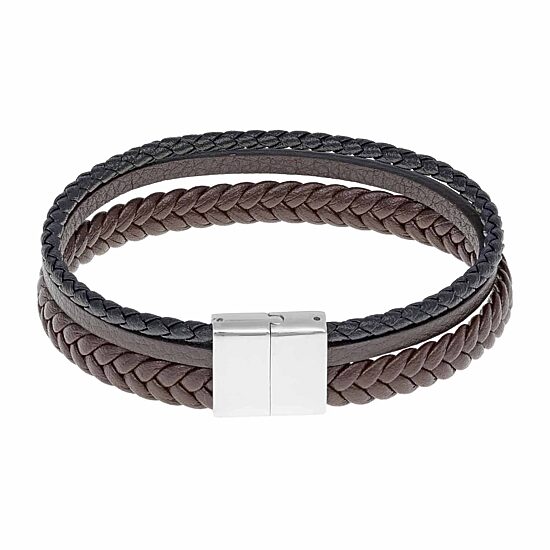 Mens Stainless Steel Wrap Bracelet