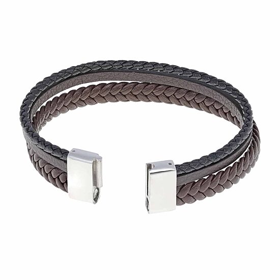 Mens Stainless Steel Wrap Bracelet