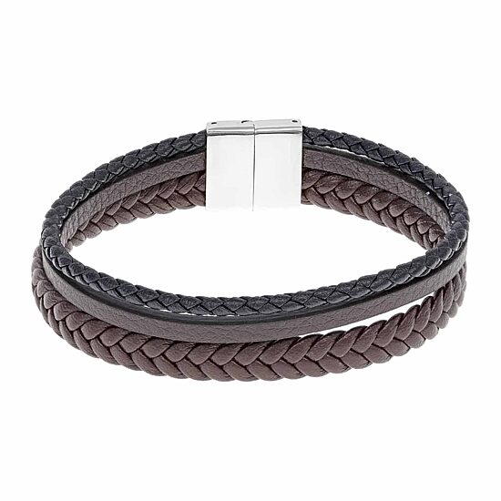 Mens Stainless Steel Wrap Bracelet