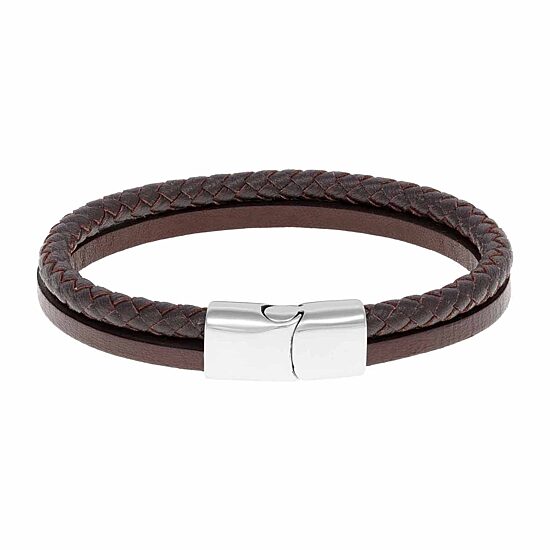 Mens Stainless Steel Wrap Bracelet